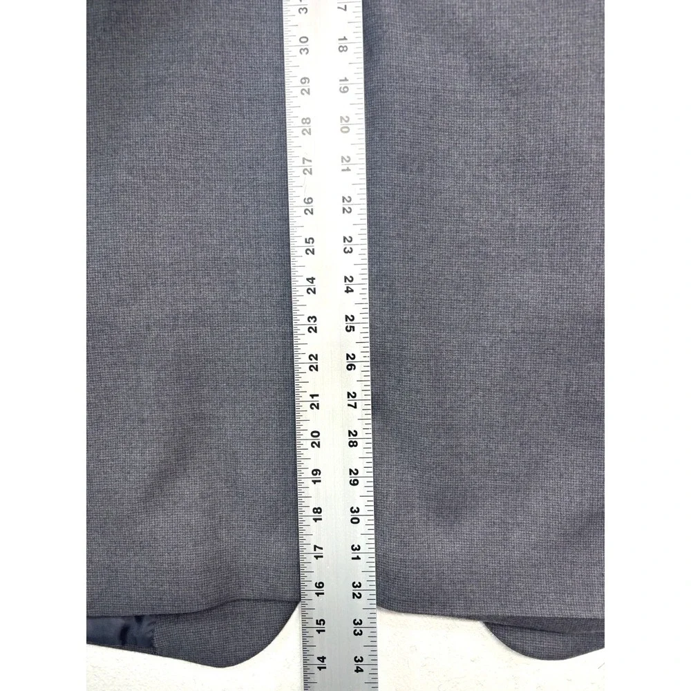 Jos A Bank 52L 42x32 Gray Micro Check Pant Suit Lightweight Flannel Signature